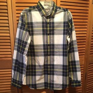 Express Fitted Plaid Shirt
